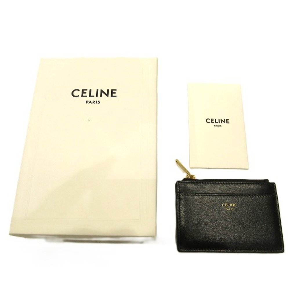 CELINE Triomphe 10I653 Wallet Tri-fold Black/Silver - Picture 6 of 9
